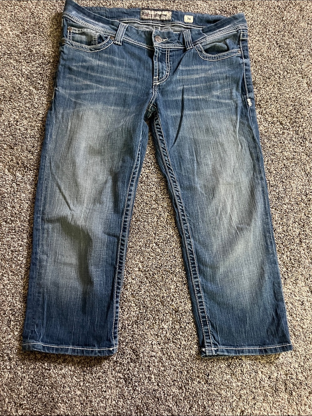 BKE Sabrina Cropped Straight Jeans Capri Denim - Picture 5 of 11